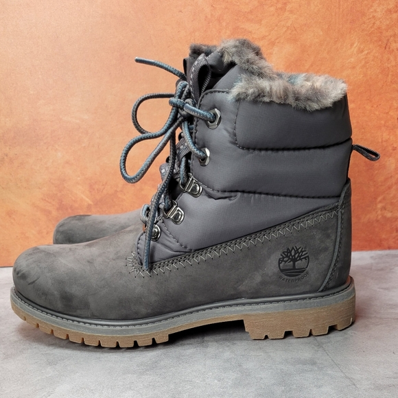 Timberland Gray Premaloft insulated hiking boots. Size 7 - Picture 4 of 14